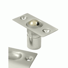 2 1/8 Inch Deltana Solid Brass Ball Catch (Brushed Nickel Finish) DELTANA