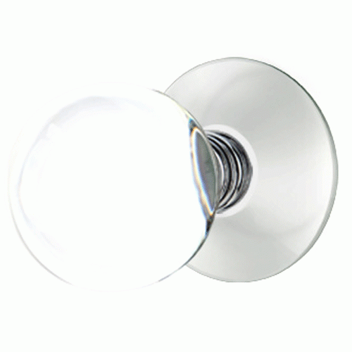 Crystal Bristol Door Knob Set With Modern Rosette (Several Finish Options) EMTEK