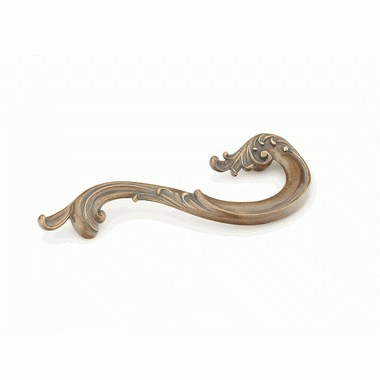 2 3/8 Inch (5 Inch c-c) Symphony French Court Right Hand Pull (Monticello Brass Finish) SCHAUB