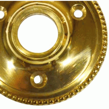 2 3/8 Inch Small Traditional Round Rosette (Polished Brass Finish) Copper Mountain Hardware