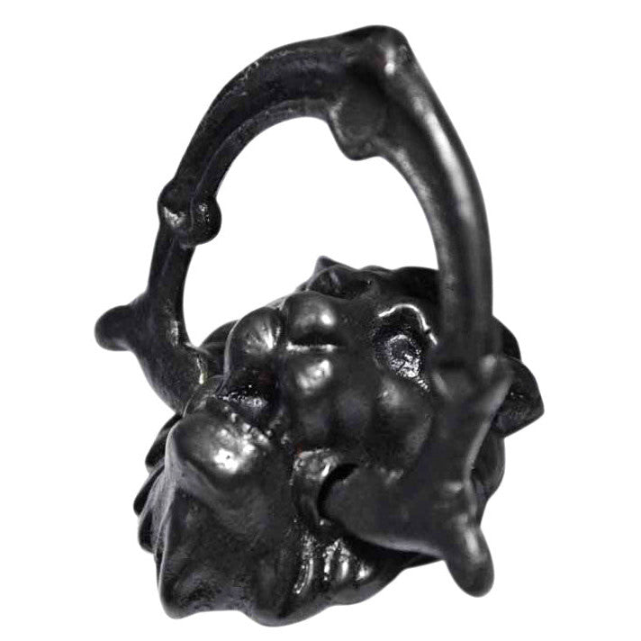 2 4/5 Inch Solid Brass Lion Drop Drawer Ring Pull (Oil Rubbed Bronze) COPPER MOUNTAIN HARDWARE