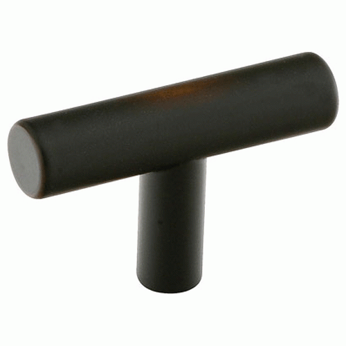 Emtek 2 Inch Solid Brass Bar Knob (Oil Rubbed Bronze Finish) EMTEK