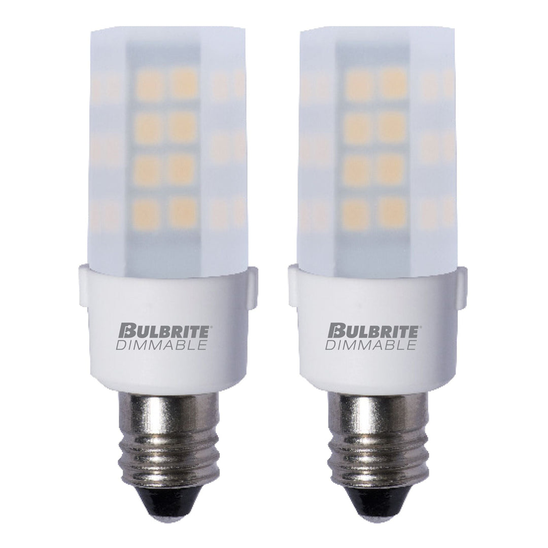 Bulbrite 4.5W LED E12 FROST 3000K 120V DIMMABLE-2PK