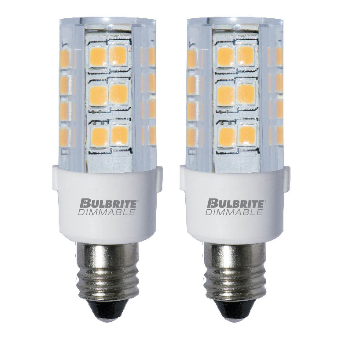 Bulbrite 4.5W LED E11 CLEAR 2700K 120V DIMMABLE-2PK