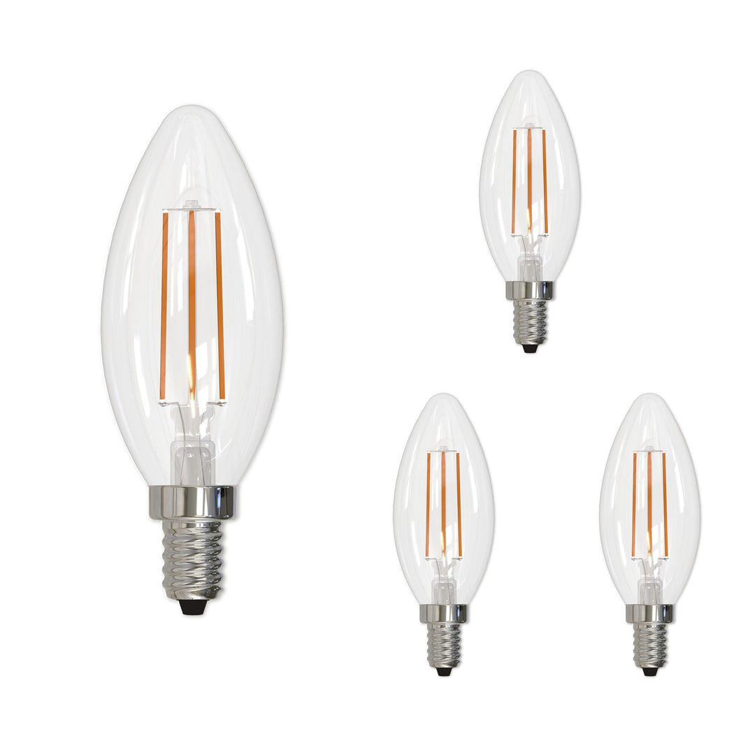 Bulbrite 5W LED B11 3000K FILAMENT E12 DIMMABLE 4PK