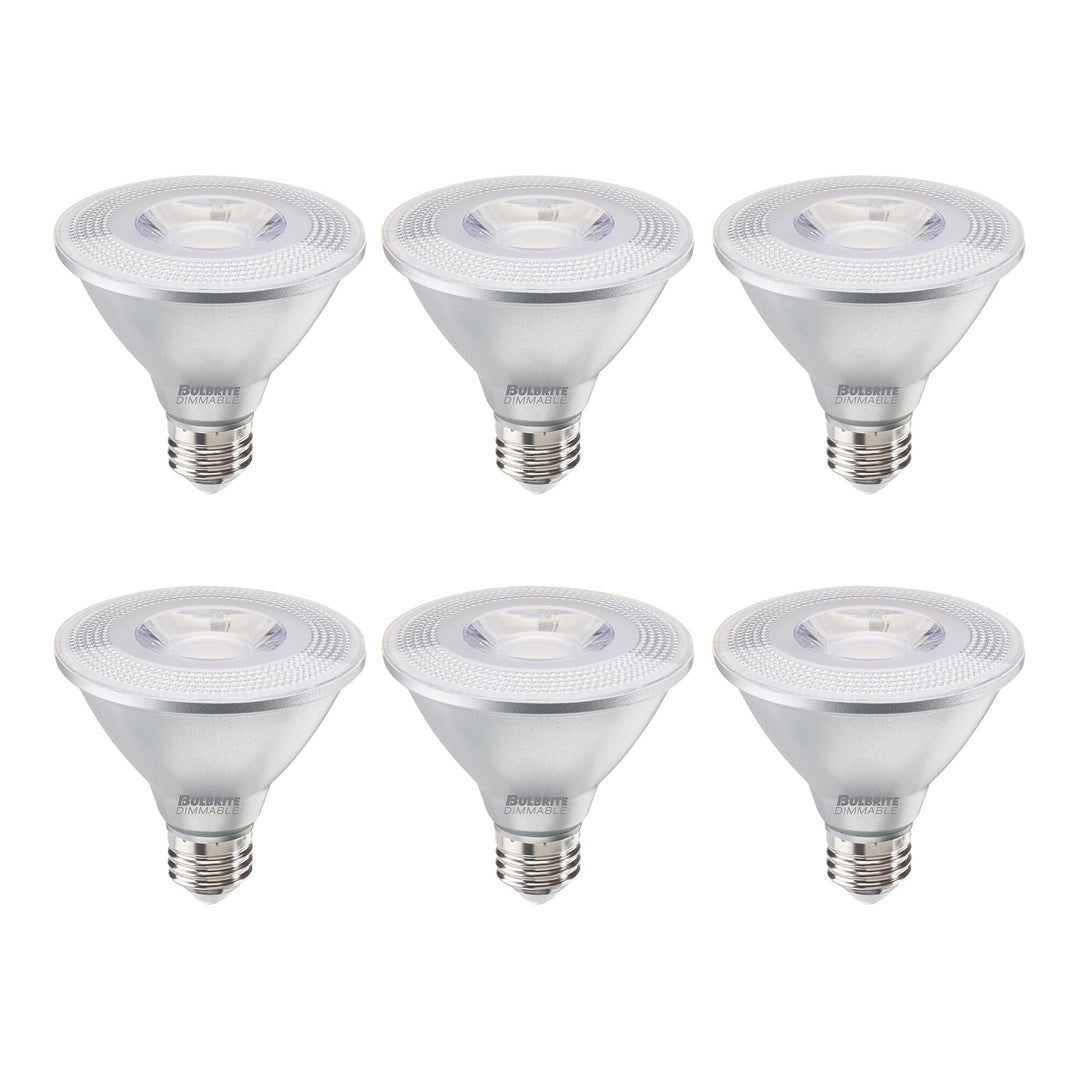 Bulbrite 10W LED PAR30 SHORT NECK 3000K 90CRI FLOOD WET DIMMABLE-6PK