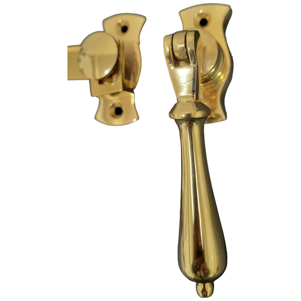 4 1/2 Inch Overall Colonial Window Lock (Polished Brass Finish) COPPER MOUNTAIN HARDWARE