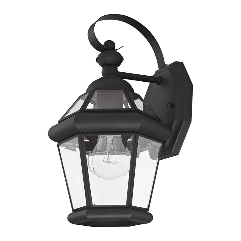 1 Light Black Outdoor Wall Lantern Livex