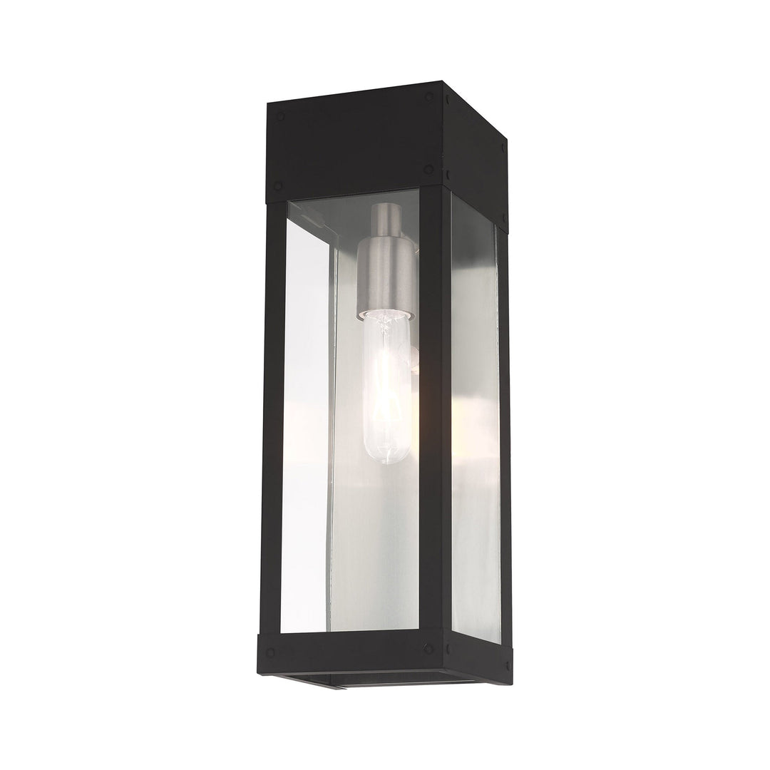 1 Light Black Outdoor Wall Lantern Livex