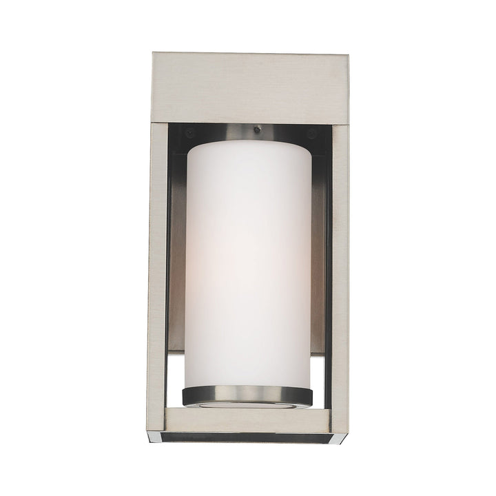 1 Light Brushed Nickel Outdoor Wall Lantern Livex