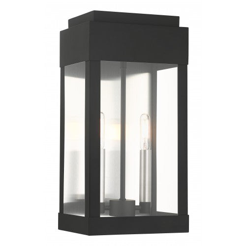 2 Light Black Outdoor Wall Lantern Livex