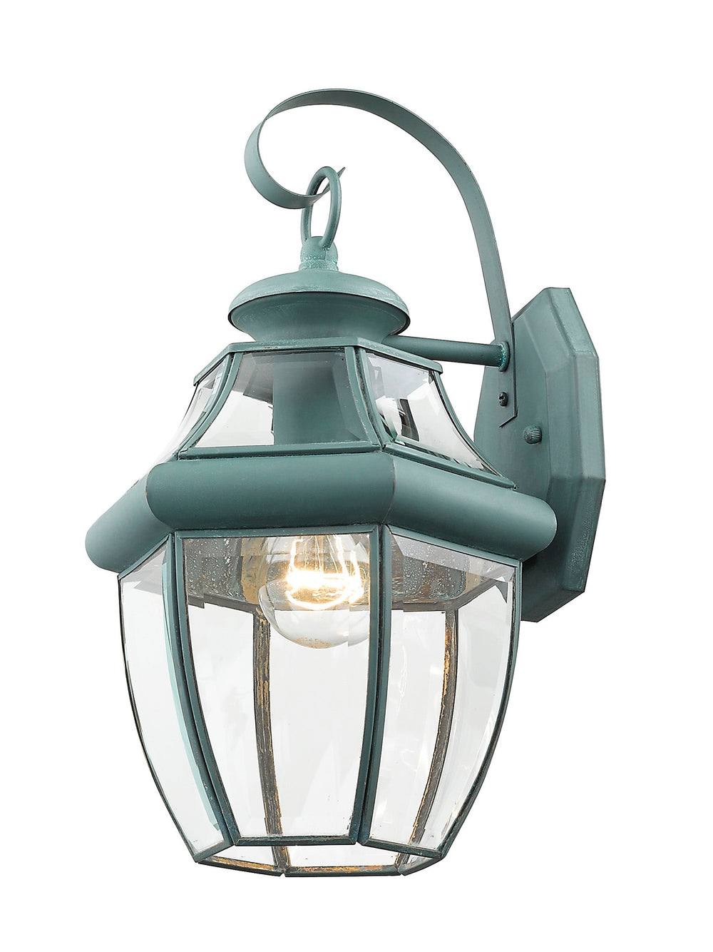 1 Light Verdigris Outdoor Wall Lantern Livex