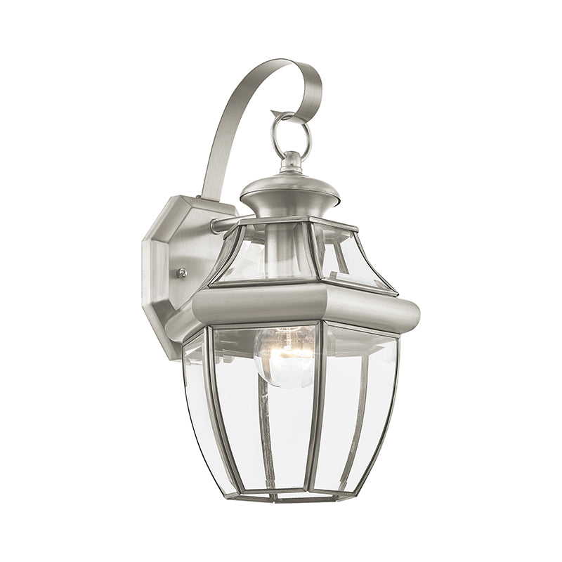 1 Light BN Outdoor Wall Lantern Livex