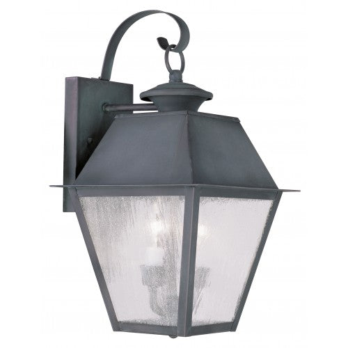 2 Light Charcoal Outdoor Wall Lantern Livex