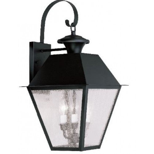 3 Light Black Outdoor Wall Lantern Livex