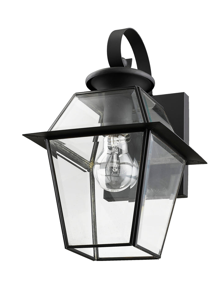 1 Light Black Outdoor Wall Lantern Livex