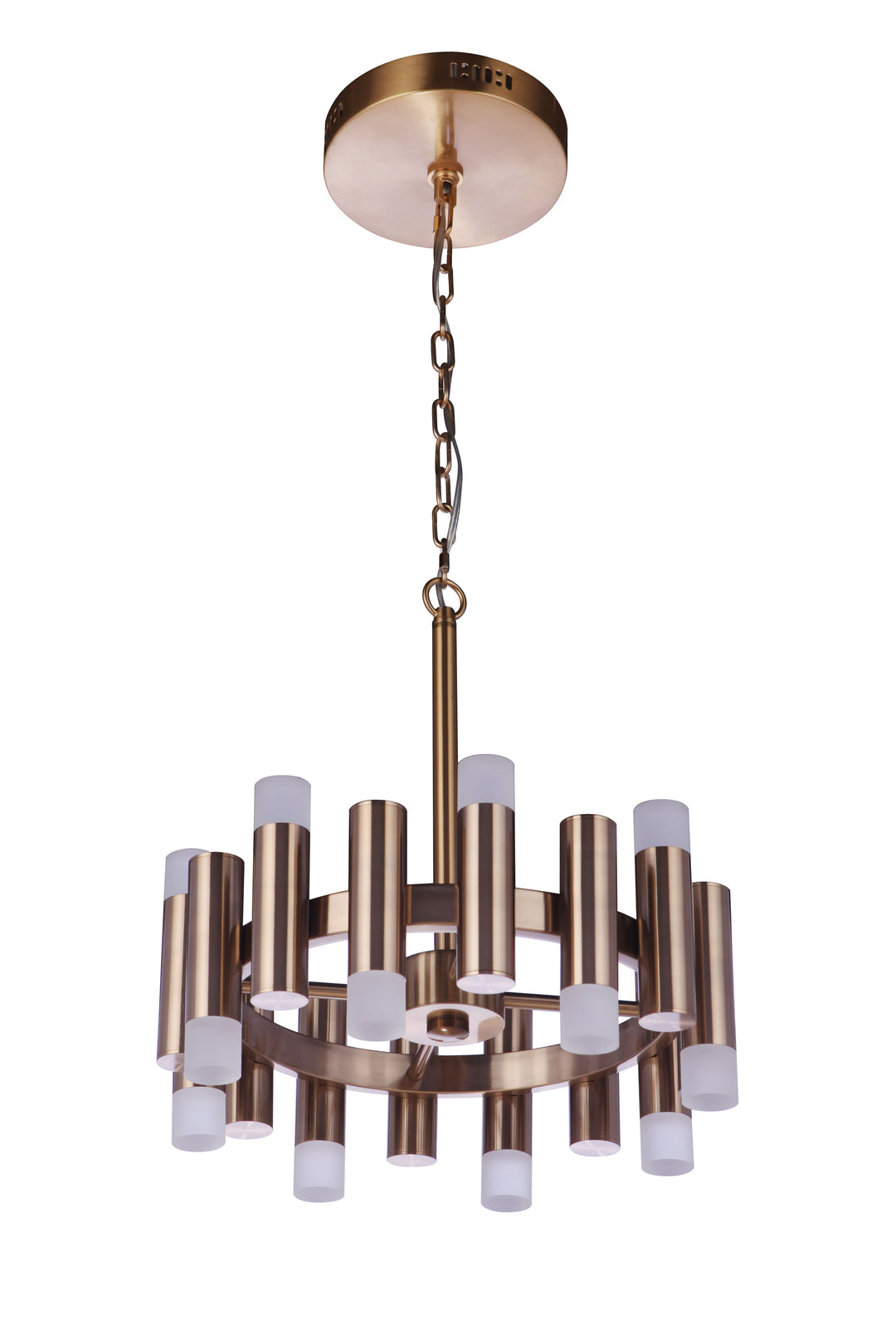 Simple Lux 16 Light LED Chandelier in Satin Brass CRAFTMADE