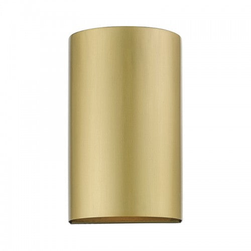 1 Light Satin Gold Outdoor / Indoor ADA Small Sconce Livex