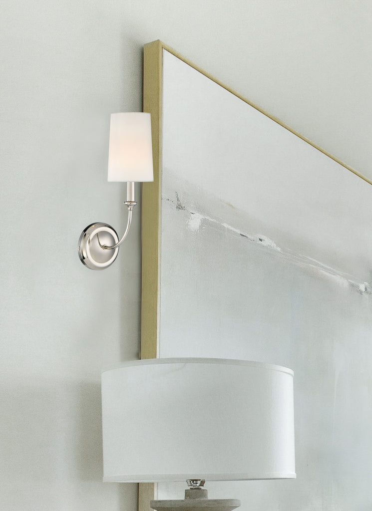 Crystorama Crystorama Libby Langdon Sylvan 1 Light Polished Nickel Sconce