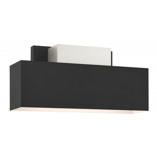 2 Light Black Outdoor ADA Wall Sconce Livex