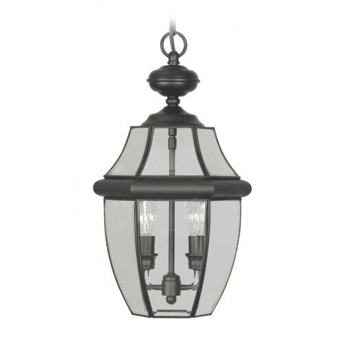 2 Light Black Outdoor Lantern Livex