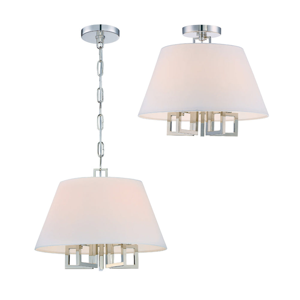 Libby Langdon Westwood 5 Light Polished Nickel Pendant Crystorama