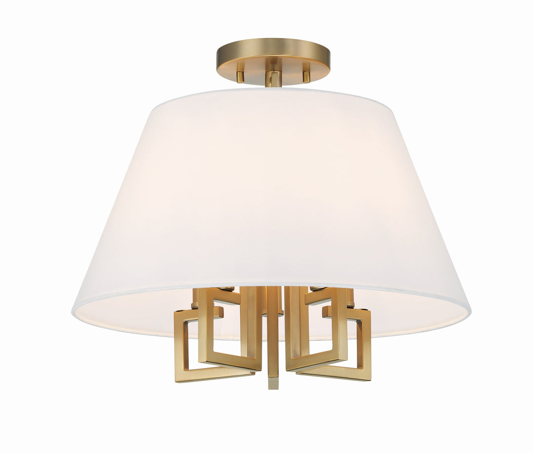 Libby Langdon Westwood 5 Light Vibrant Gold Semi Flush Mount Crystorama