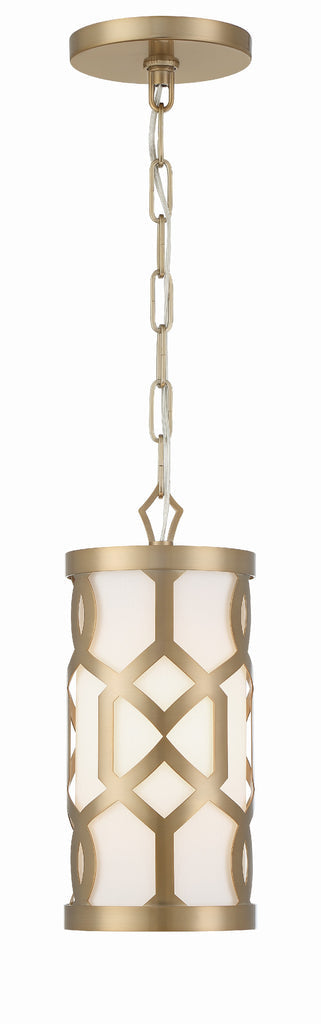 Libby Langdon Jennings 1 Light Aged Brass Mini Pendant Crystorama