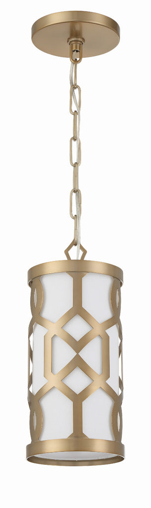 Libby Langdon Jennings 1 Light Aged Brass Mini Pendant Crystorama