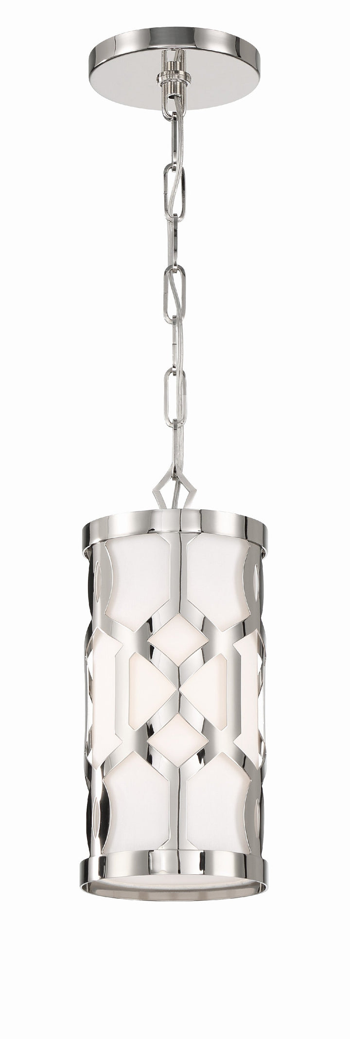 Libby Langdon Jennings 1 Light Polished Nickel Mini Pendant Crystorama