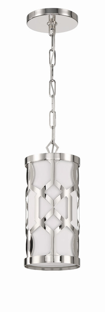 Libby Langdon Jennings 1 Light Polished Nickel Mini Pendant Crystorama