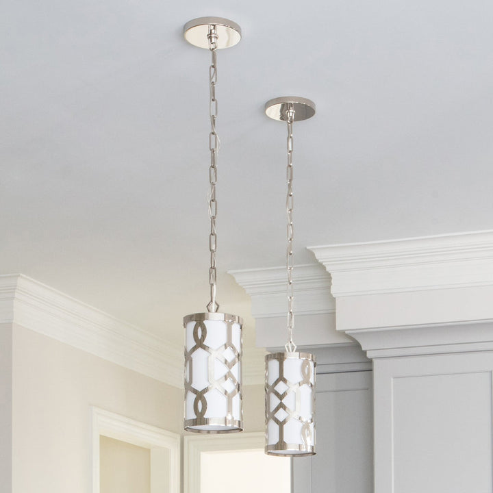 Libby Langdon Jennings 1 Light Polished Nickel Mini Pendant Crystorama