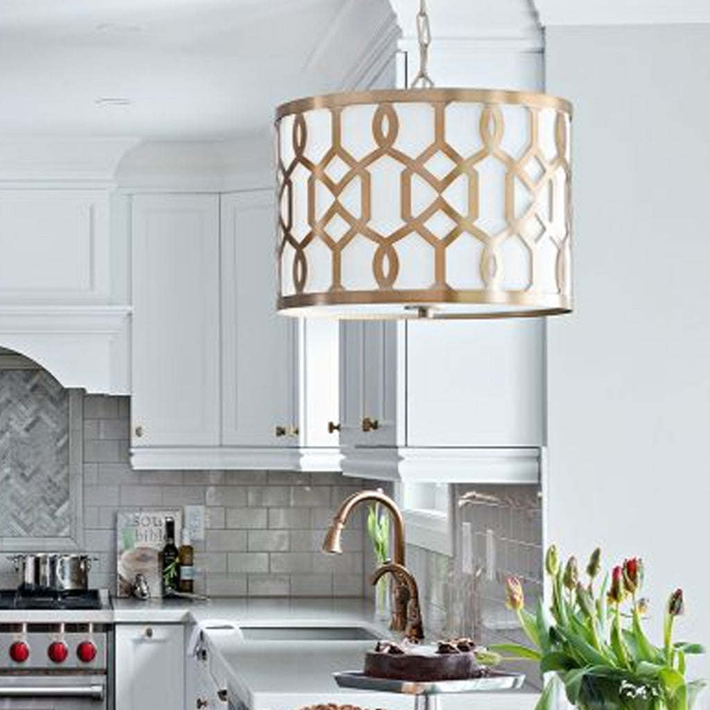 Crystorama Crystorama Libby Langdon Jennings 3 Light Aged Brass Chandelier