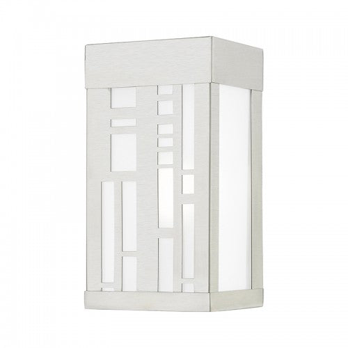 1 Light Brushed Nickel Outdoor ADA Small Sconce Livex