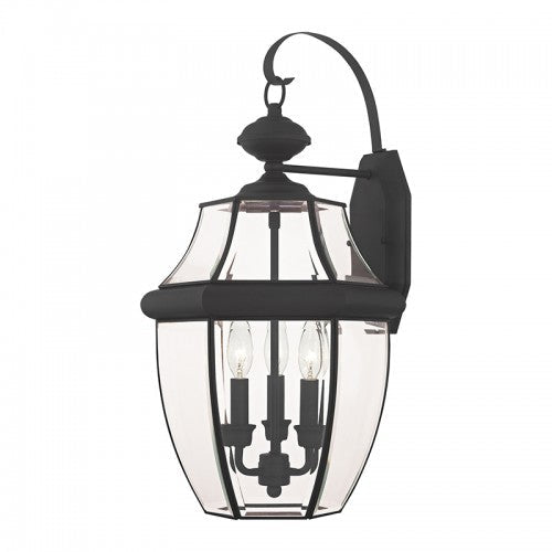 3 Light Black Outdoor Wall Lantern Livex