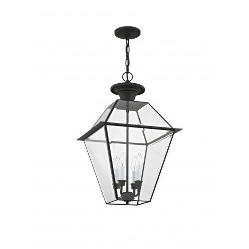 4 Light Black Outdoor Lantern Livex