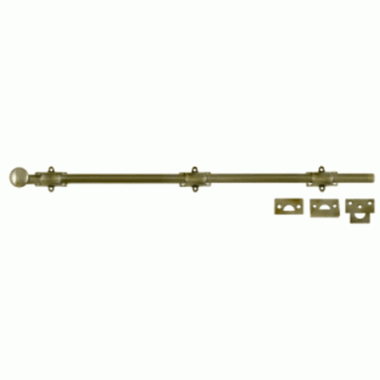 24 Inch Deltana Heavy Duty Surface Bolt (Antique Brass Finish) DELTANA