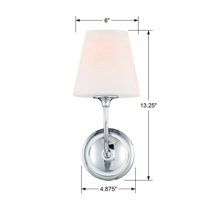 Crystorama Crystorama Libby Langdon Sylvan 1 Light Polished Chrome Sconce