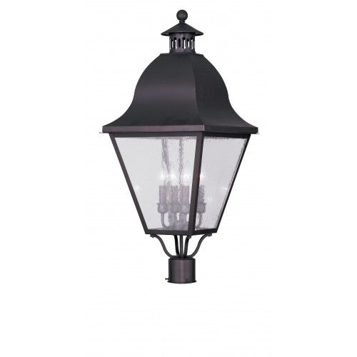 4 Light Bronze Outdoor Post Top Lantern Livex