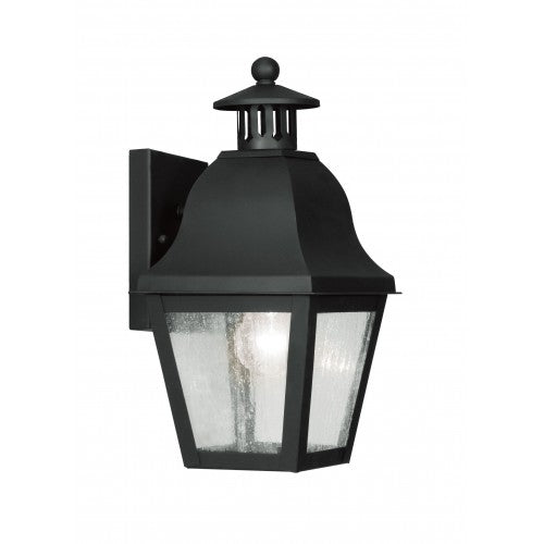 1 Light Black Outdoor Wall Lantern Livex