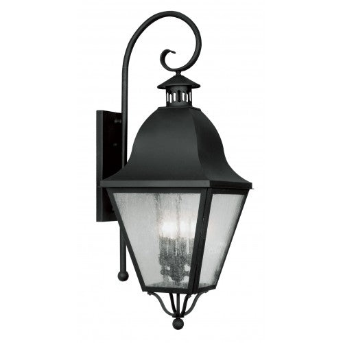 4 Light Black Outdoor Wall Lantern Livex