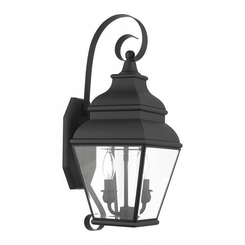 2 Light Black Outdoor Wall Lantern Livex