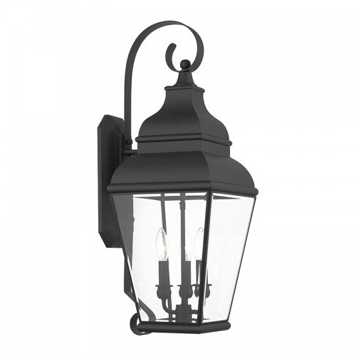 3 Light Black Outdoor Wall Lantern Livex