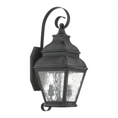 2 Light Charcoal Outdoor Wall Lantern Livex