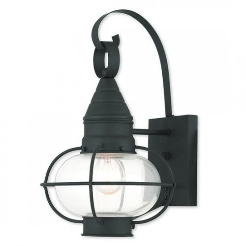 1 Light Black Outdoor Wall Lantern Livex