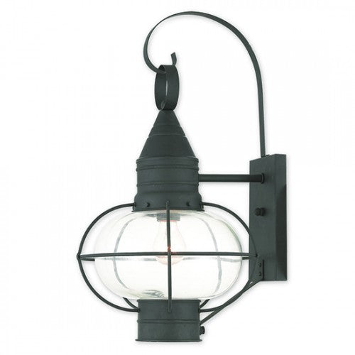 1 Light Black Outdoor Wall Lantern Livex