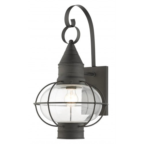 1 Light Charcoal Outdoor Wall Lantern Livex