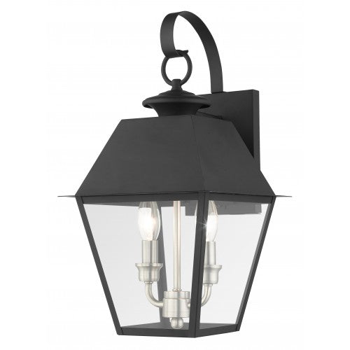 2 Light Black Outdoor Wall Lantern Livex