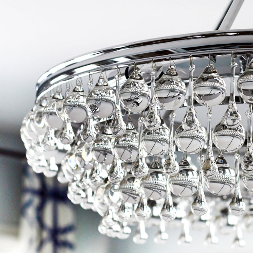 Crystorama Crystorama Calypso 6 Light Crystal Teardrop Polished Chrome Chandelier
