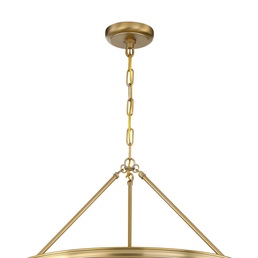 Crystorama Crystorama Calypso 6 Light Crystal Teardrop Vibrant Gold Chandelier